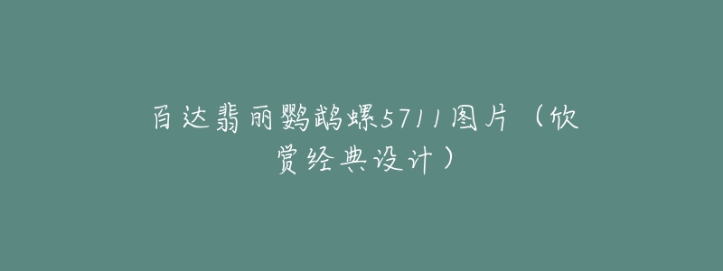 百達翡麗鸚鵡螺5711圖片（欣賞經(jīng)典設(shè)計）