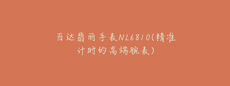 百達翡麗手表NL6810(精準(zhǔn)計時的高端腕表)