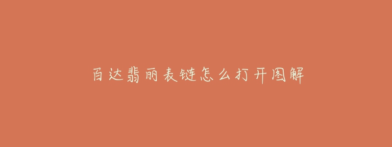 百達(dá)翡麗表鏈怎么打開圖解