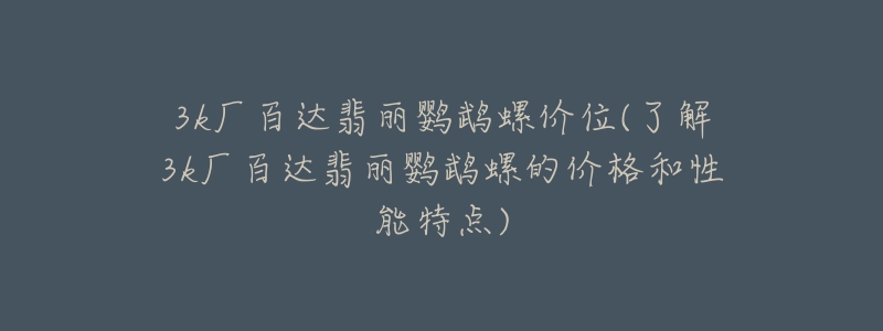 3k廠百達翡麗鸚鵡螺價位(了解3k廠百達翡麗鸚鵡螺的價格和性能特點)