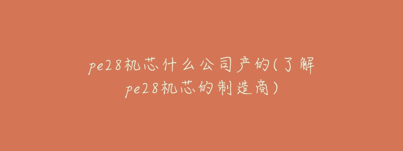 pe28機(jī)芯什么公司產(chǎn)的(了解pe28機(jī)芯的制造商)