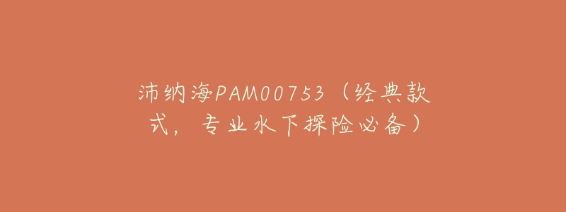 沛納海PAM00753（經典款式，專業(yè)水下探險必備）