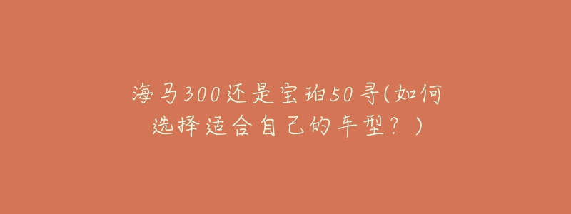 海馬300還是寶珀50尋(如何選擇適合自己的車(chē)型？)