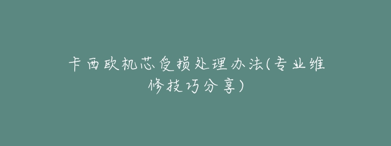 卡西歐機芯受損處理辦法(專業(yè)維修技巧分享)