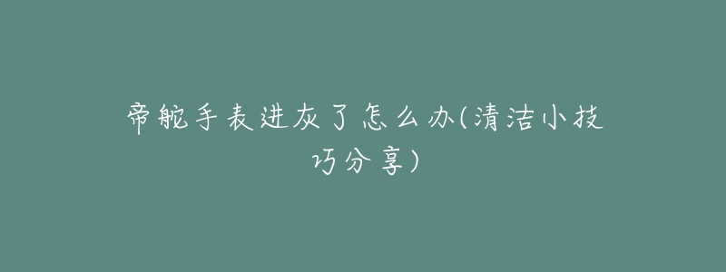 帝舵手表進灰了怎么辦(清潔小技巧分享)