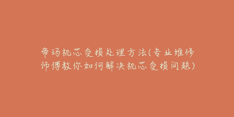 帝瑪機芯受損處理方法(專業(yè)維修師傅教你如何解決機芯受損問題)