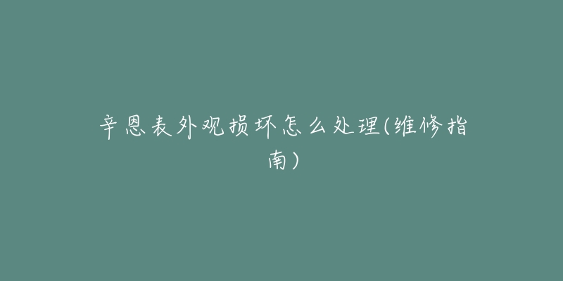 辛恩表外觀損壞怎么處理(維修指南)