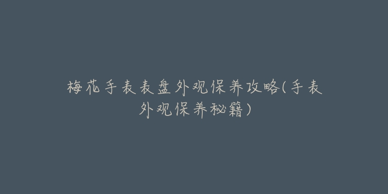 梅花手表表盤外觀保養(yǎng)攻略(手表外觀保養(yǎng)秘籍)