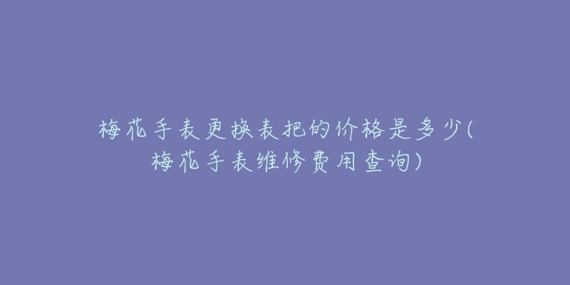 梅花手表更換表把的價格是多少(梅花手表維修費用查詢)