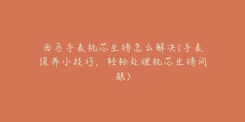 西馬手表機芯生銹怎么解決(手表保養(yǎng)小技巧，輕松處理機芯生銹問題)