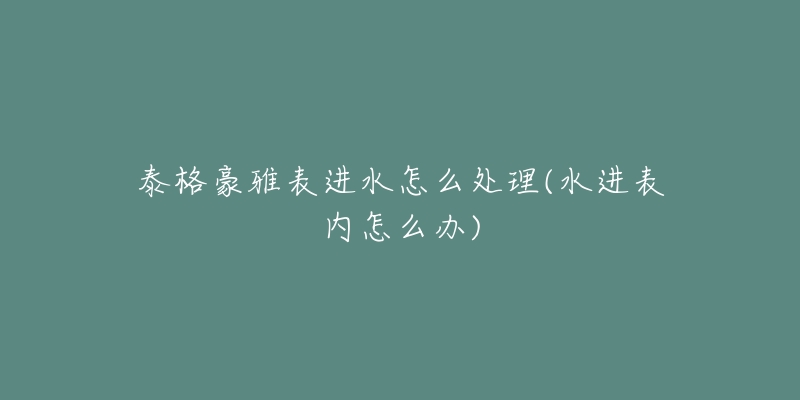 泰格豪雅表進(jìn)水怎么處理(水進(jìn)表內(nèi)怎么辦)