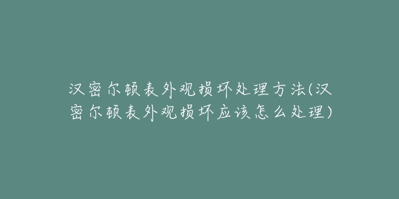 漢密爾頓表外觀損壞處理方法(漢密爾頓表外觀損壞應(yīng)該怎么處理)