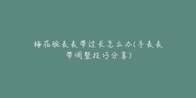 梅花腕表表帶過長怎么辦(手表表帶調(diào)整技巧分享)