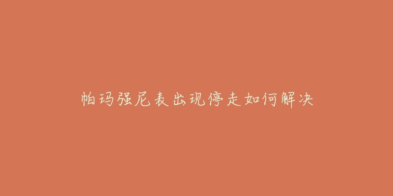 帕瑪強(qiáng)尼表出現(xiàn)停走如何解決