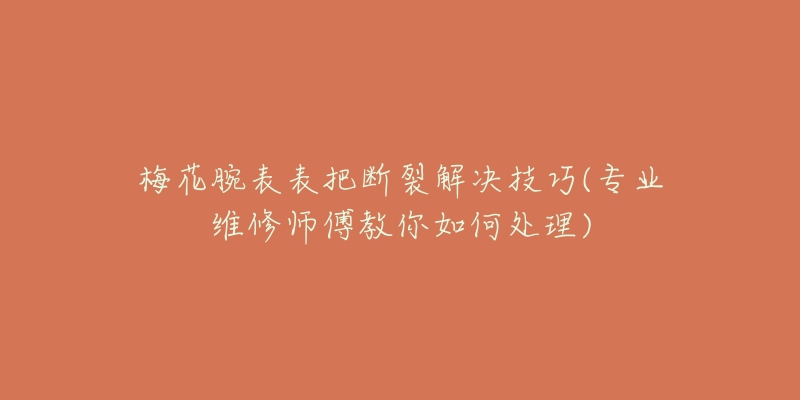 梅花腕表表把斷裂解決技巧(專業(yè)維修師傅教你如何處理)