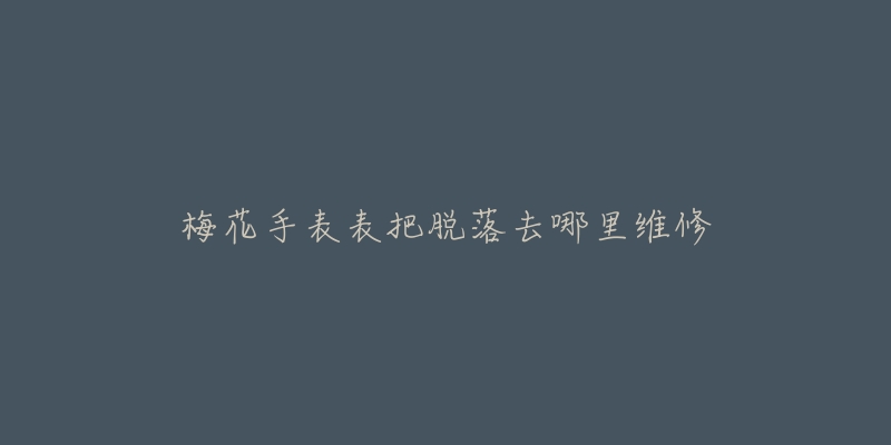 梅花手表表把脫落去哪里維修