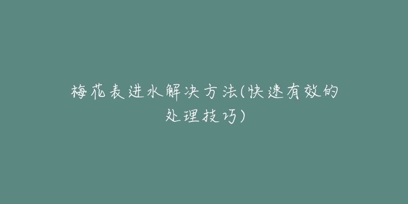 梅花表進(jìn)水解決方法(快速有效的處理技巧)