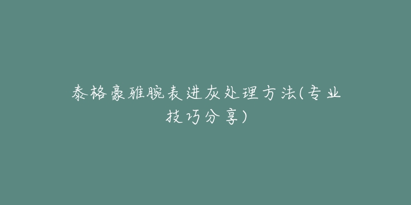 泰格豪雅腕表進灰處理方法(專業(yè)技巧分享)