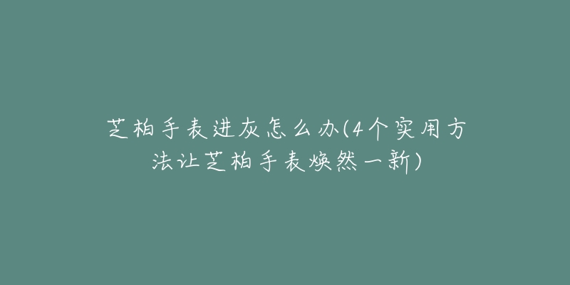 芝柏手表進(jìn)灰怎么辦(4個(gè)實(shí)用方法讓芝柏手表煥然一新)