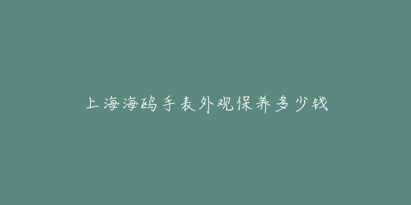 上海海鷗手表外觀保養(yǎng)多少錢