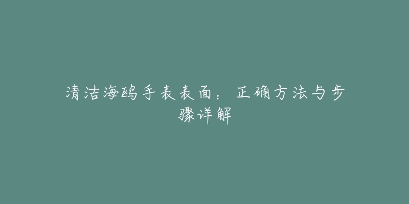 清潔海鷗手表表面：正確方法與步驟詳解