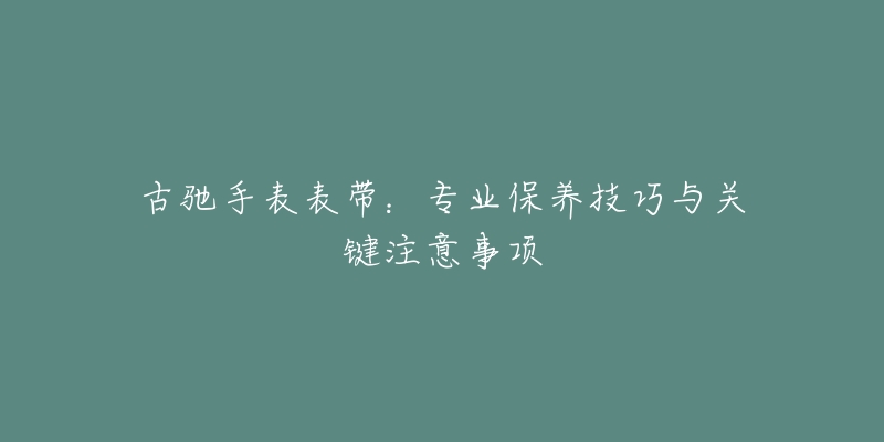 古馳手表表帶：專業(yè)保養(yǎng)技巧與關(guān)鍵注意事項(xiàng)